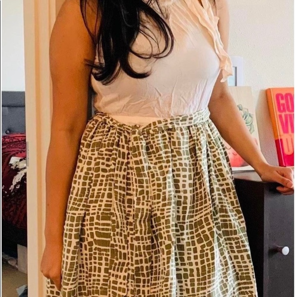 SHEIN NWOT White And Green Summer Dress